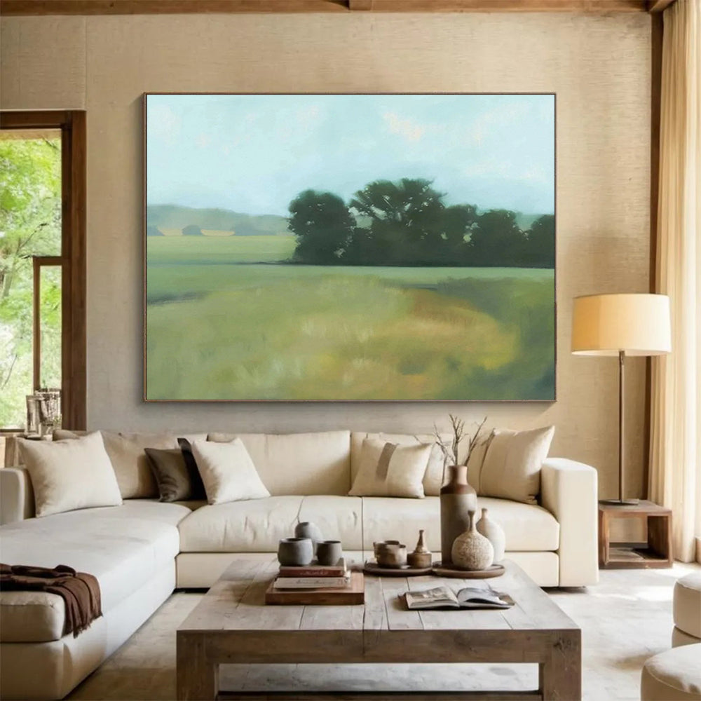 Large Custom Abstract Hand-Painted Art for Monorail Station Concourse DLZ2810