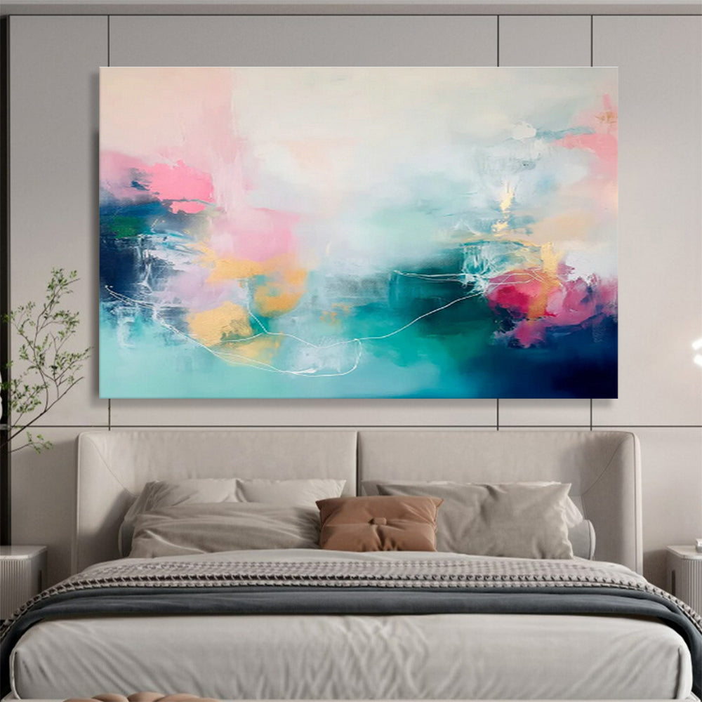 Large Custom Abstract Hand-Painted Art for Biotechnology Gene Editing Lab DLZ2856