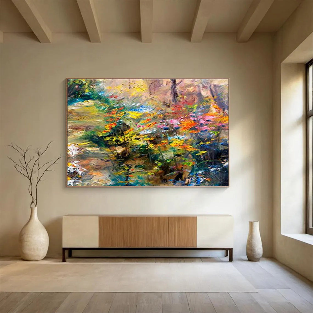 Customized Large Abstract Hand Painting for Wine Tasting Room DLZ2748