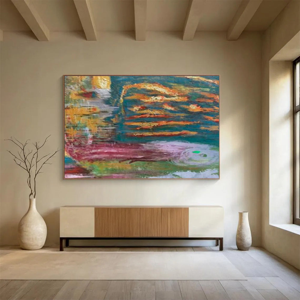 Oversized Custom Hand-Painted Abstract Art for Jewelry Store DLZ2755