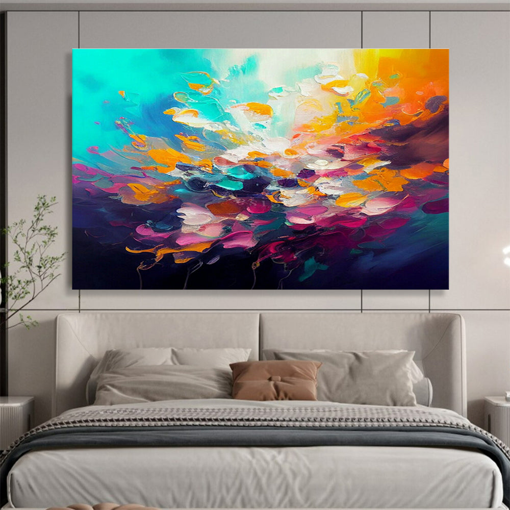 Oversized Custom Abstract Hand Painting for Darts Pub DLZ2730
