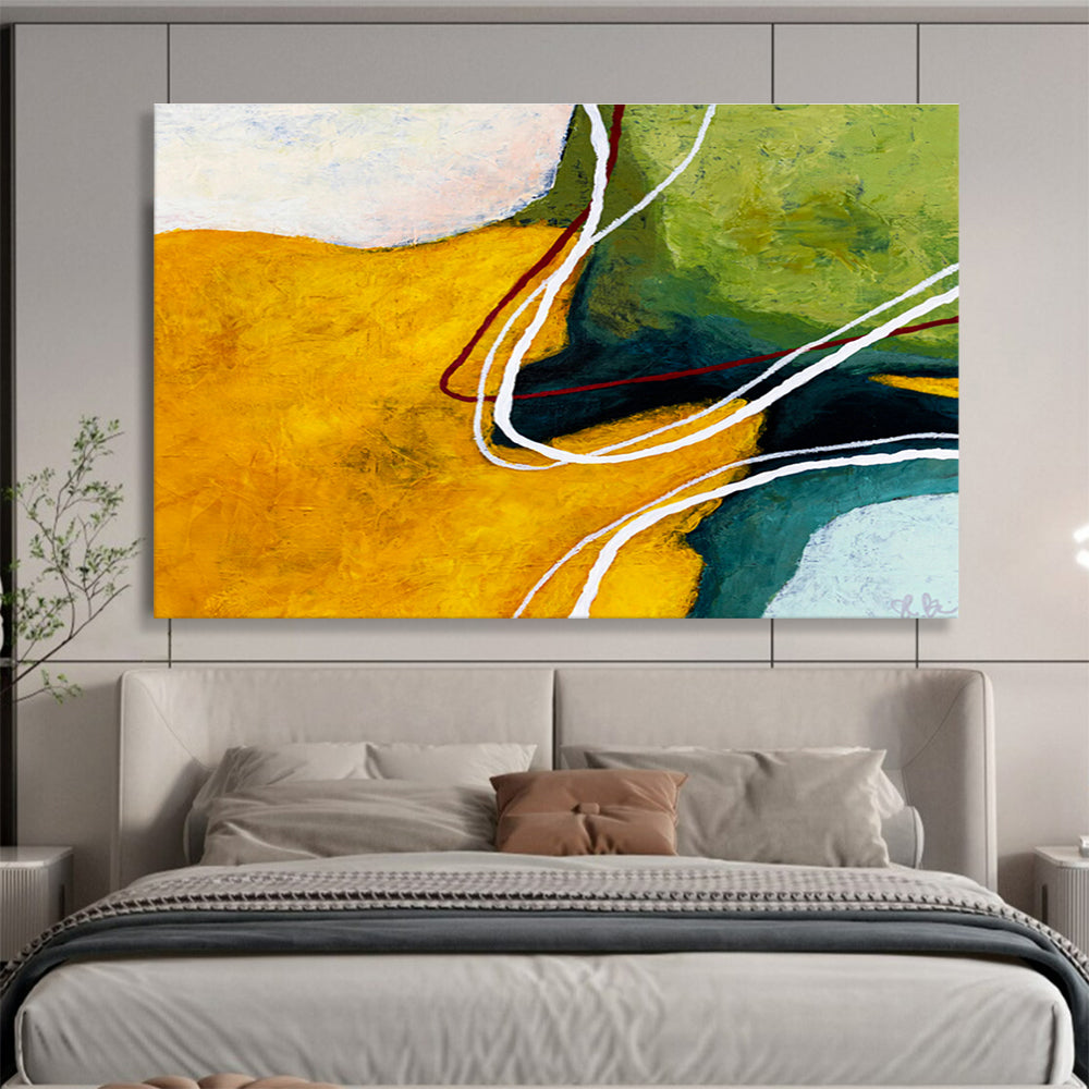 Oversized Custom Hand-Painted Abstract Art for High-Altitude Glider Airport Terminal DLZ2935