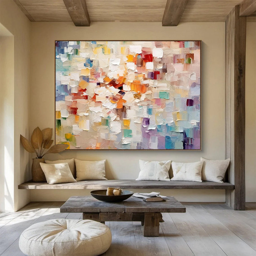 Oversized Handmade Abstract Wall Art, African-inspired for Exotic Interiors DLZ3246