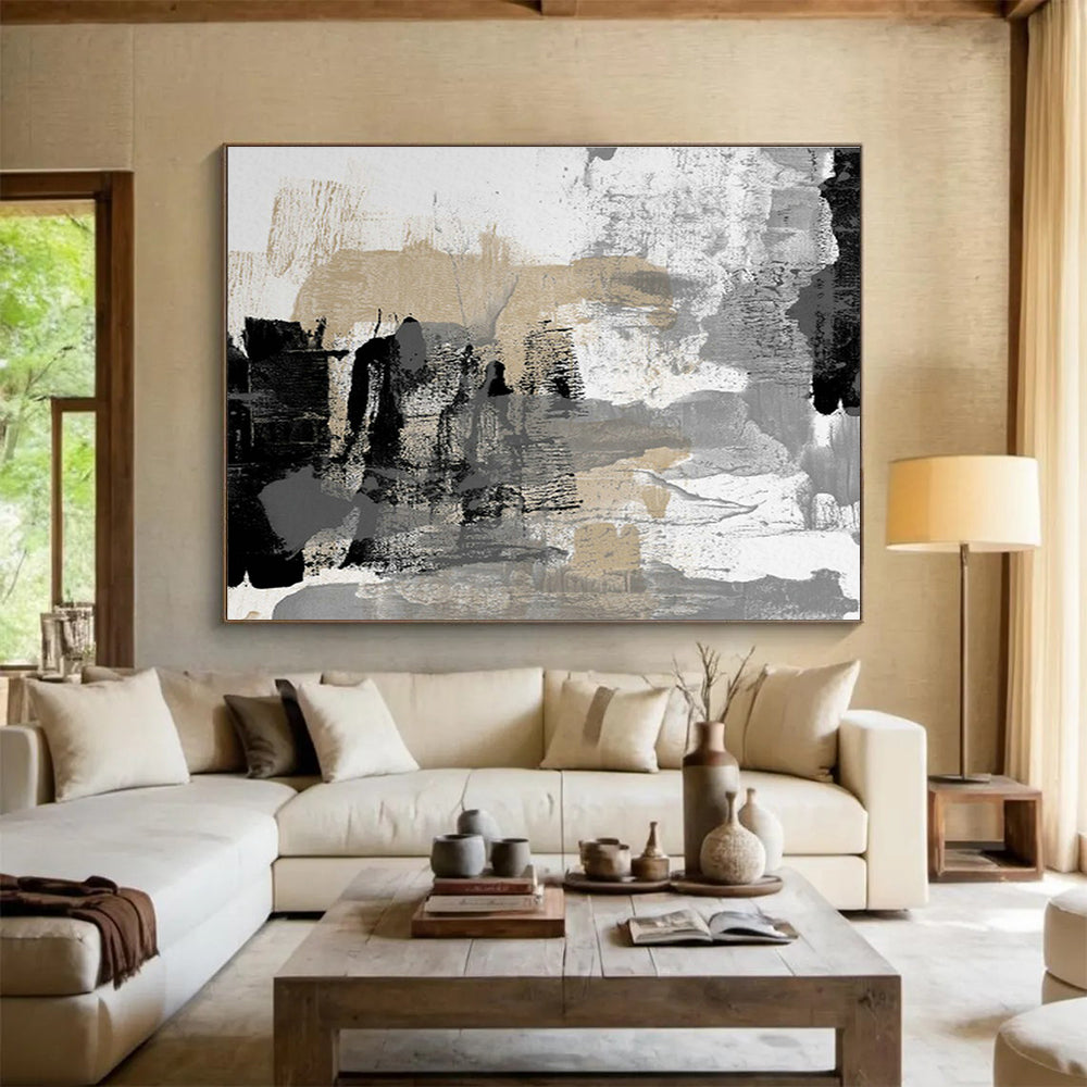 Oversized Custom Hand-Painted Abstract Art for Sustainable Forestry Management Center DLZ2832