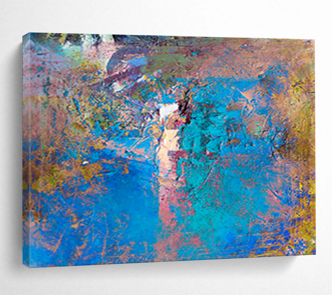 Custom-Made Giant Abstract Hand Painting for Candle Making Studio DLZ2750