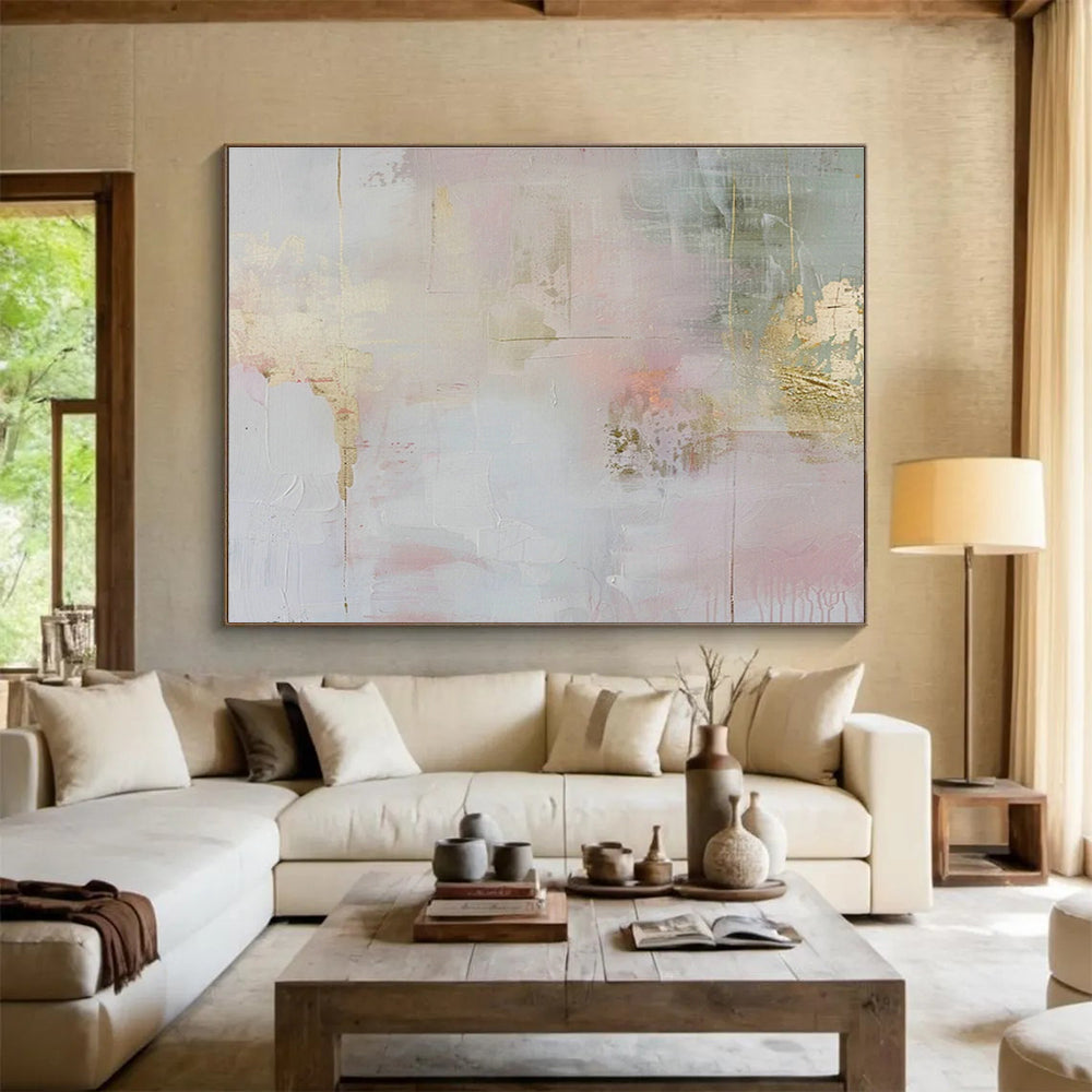 Large-Size Custom Abstract Hand Painting for Geomagnetic Field Research Observatory Control Room DLZ2868