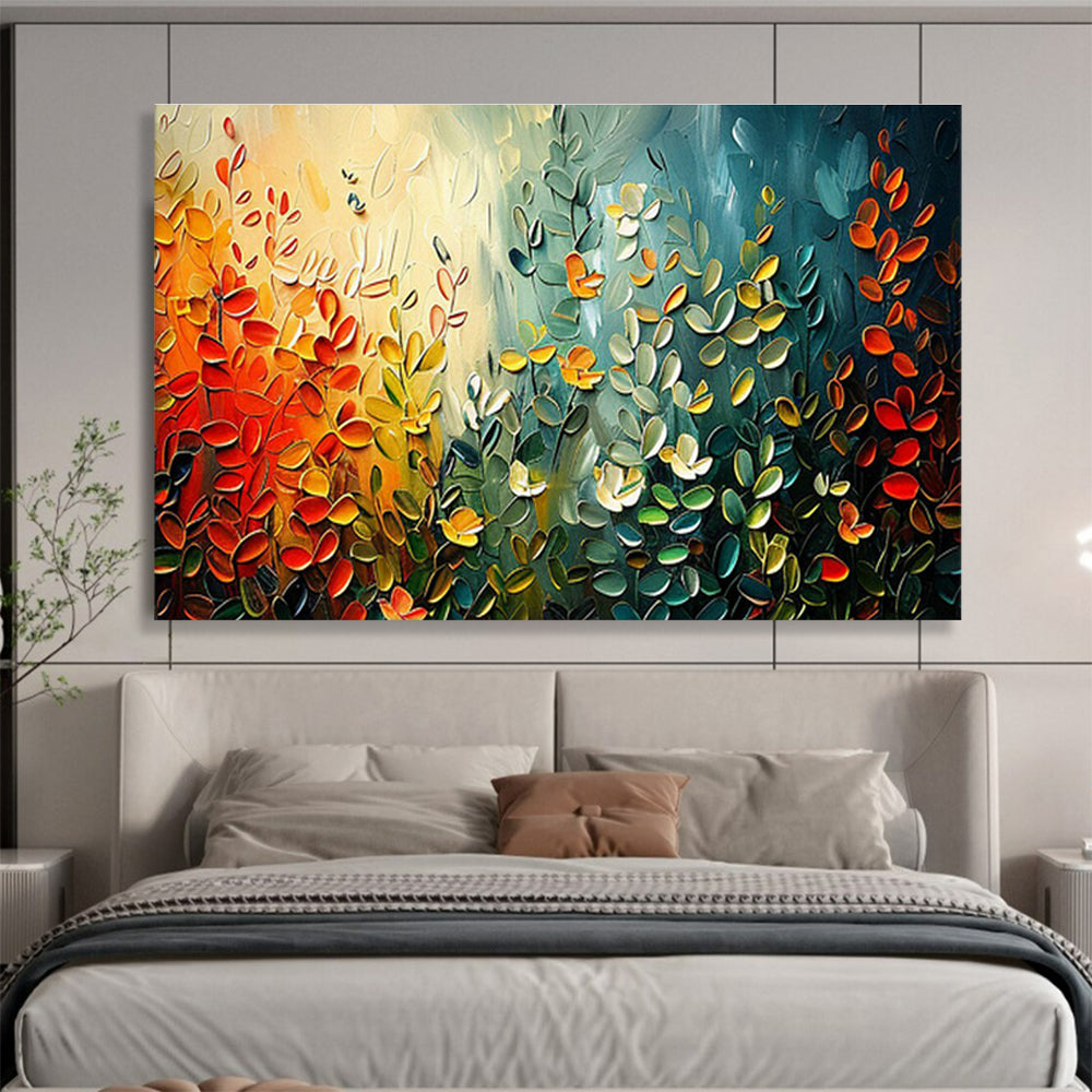 Custom-Made Giant Abstract Hand Painting for Subterranean Geothermal Power Plant Grid Stabilization Center DLZ3095