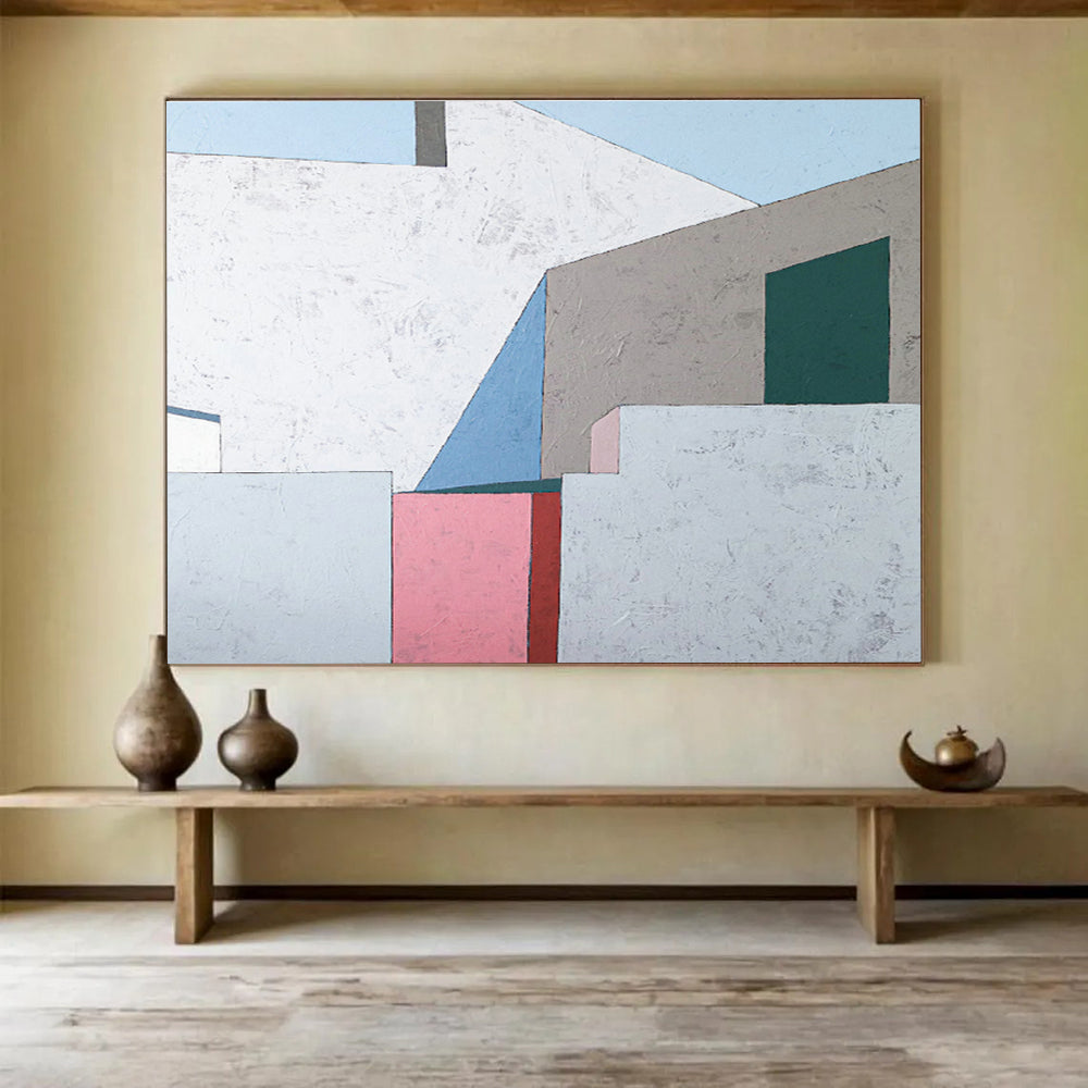 Customized Large-Scale Abstract Hand Painting for Coastal Seagrass Restoration Project Office DLZ2956