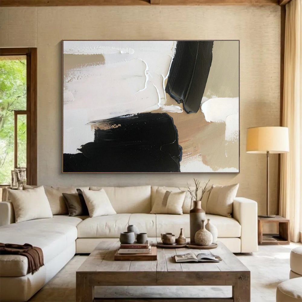 Oversized Custom Abstract Hand Painting for Luxury Residence DLZ2700