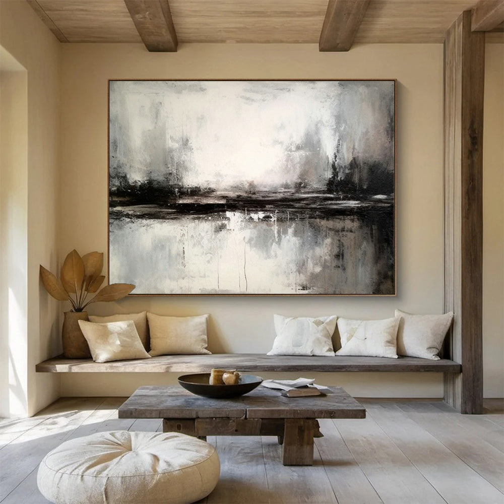 Oversized Custom Hand-Painted Abstract Art for Golf Clubhouse DLZ2726