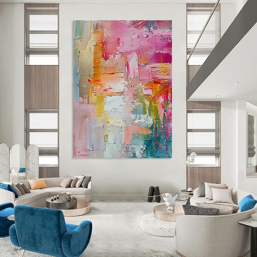 Large-Scale Custom Hand-Painted Abstract Painting for Hair Salons  DLZ0127