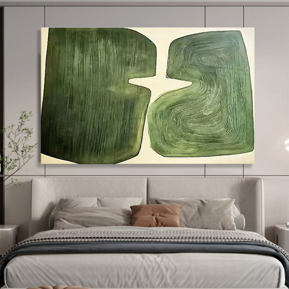 Custom Giant Abstract Hand Painting for Mountain Lodge Ski Rental Shop DLZ2913