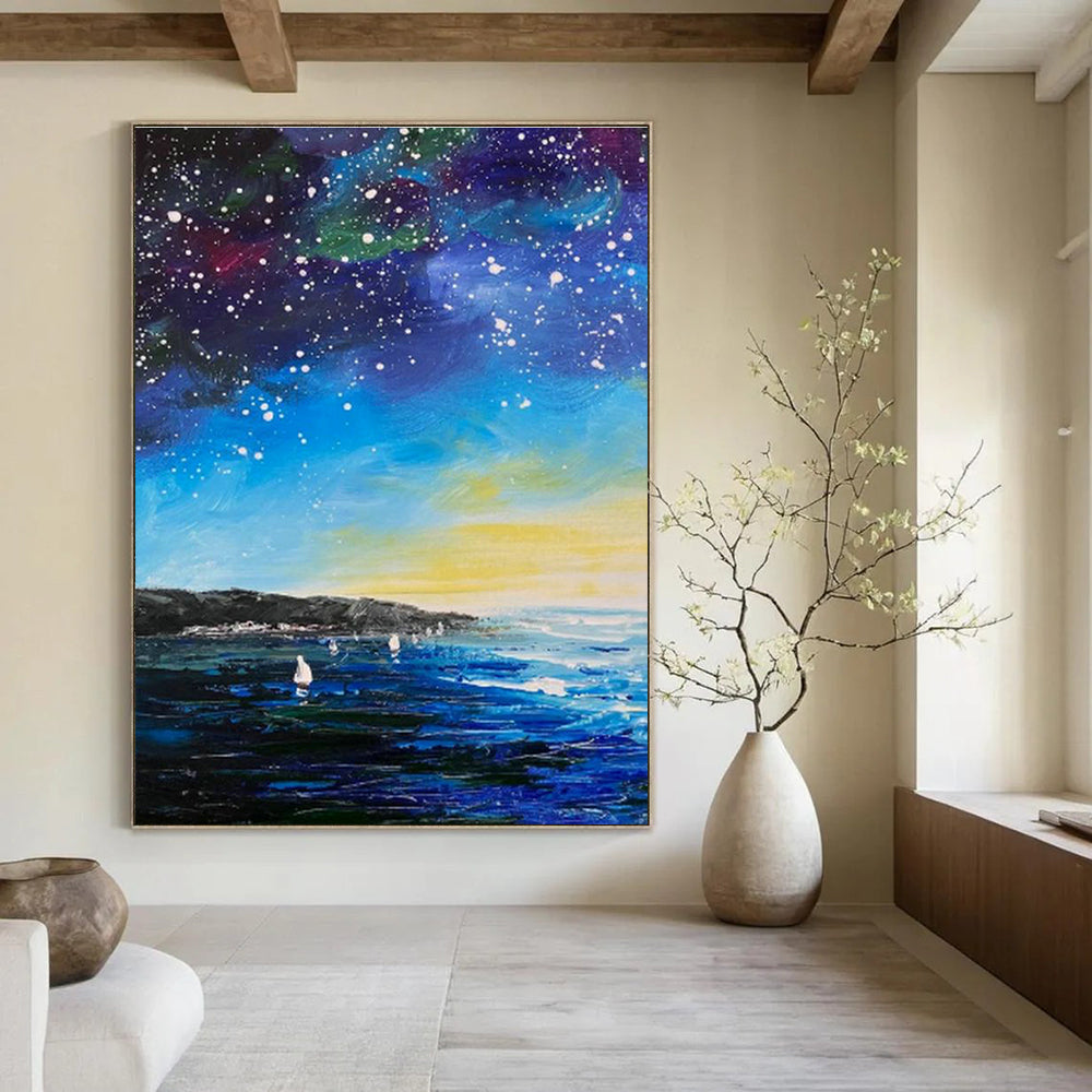 Extensive Large-Scale Custom Hand-Painted Abstract Canvas - Artistic Canvases for Street Art Festivals’ Main Stages  DLZ0346