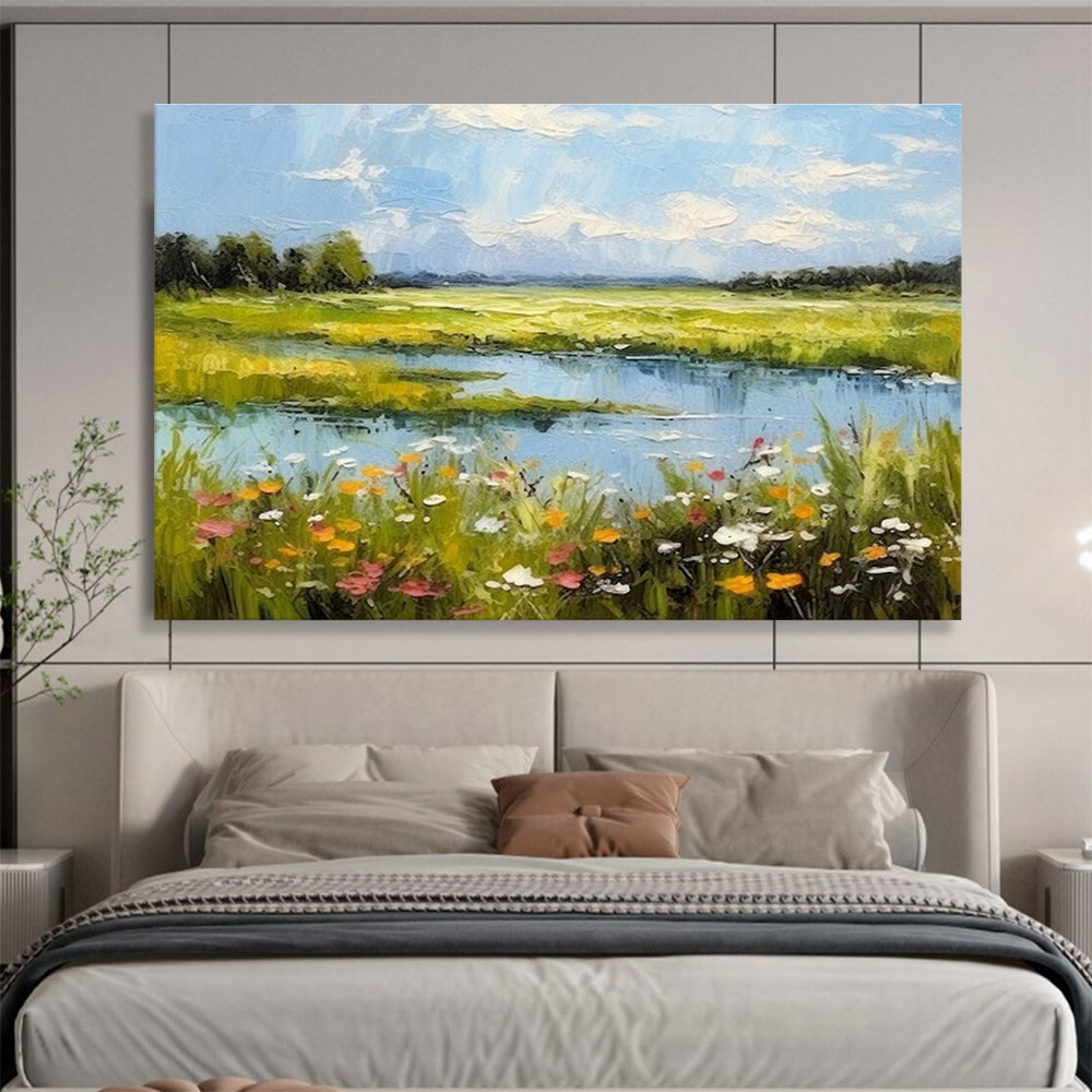 Tailored High-Speed Hyperloop Passenger Terminal Giant Abstract Hand Painting DLZ2655
