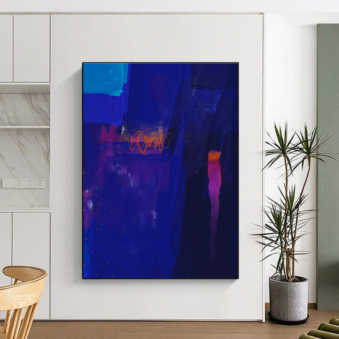 Monstrous Customizable Handmade Abstract Canvas for Urban Exploration Themed Bars  DLZ0090