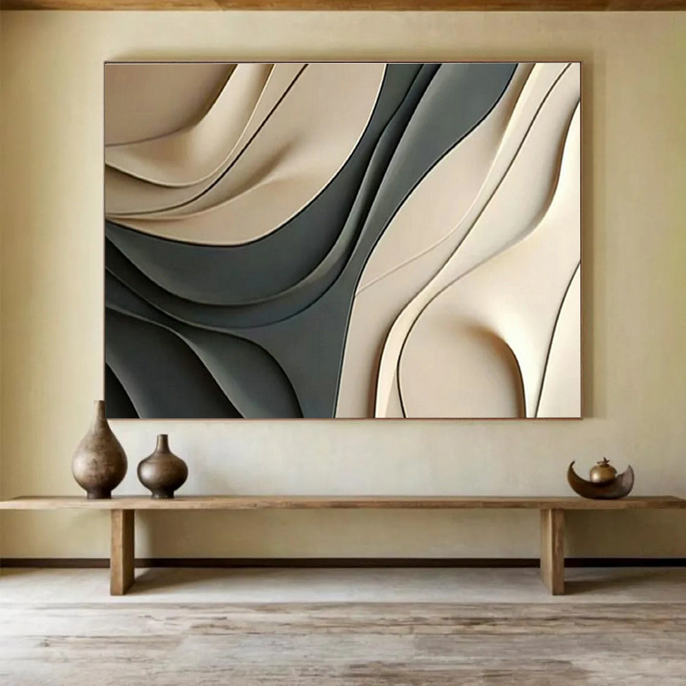 Customized Large Abstract Hand Painting for Subterranean Library Reading Room DLZ2907