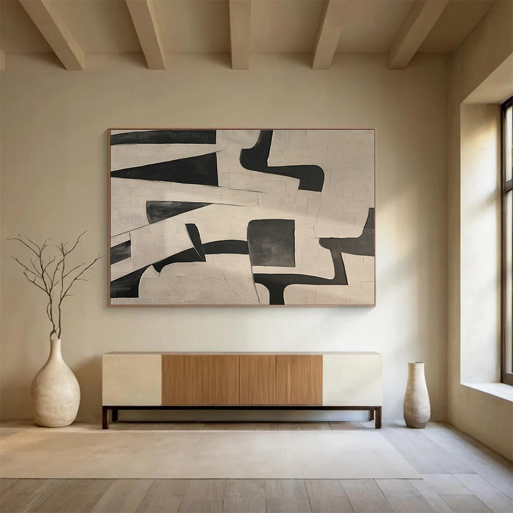 Custom-Made Home Theater Giant Abstract Hand Painting