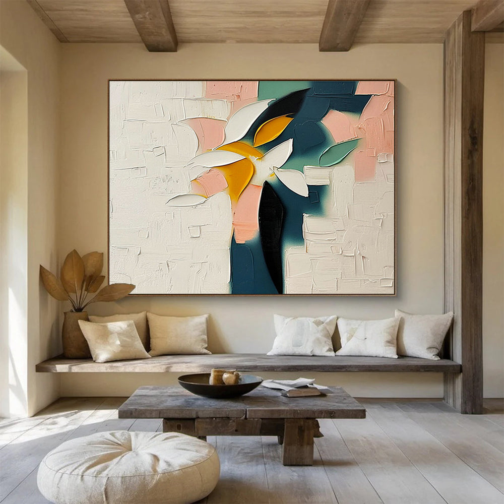 Large-Size Custom Abstract Hand Painting for Urban Rooftop Solar-Powered Desalination Plant DLZ3131