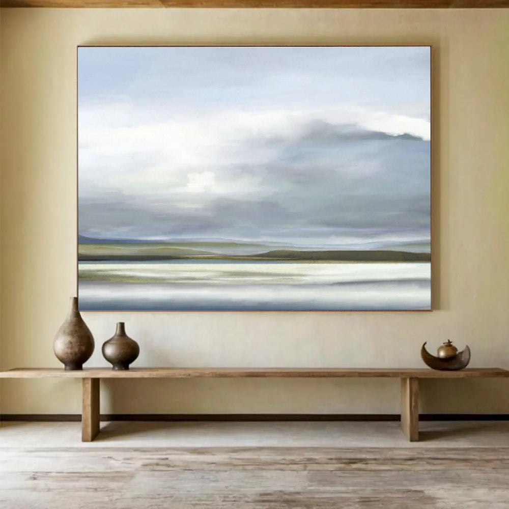Customized Large-Scale Abstract Hand Painting for Co - working Space DLZ2744