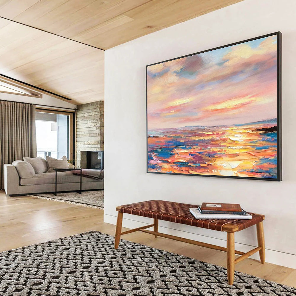 Custom-Made Music Room Large Abstract Hand Painting