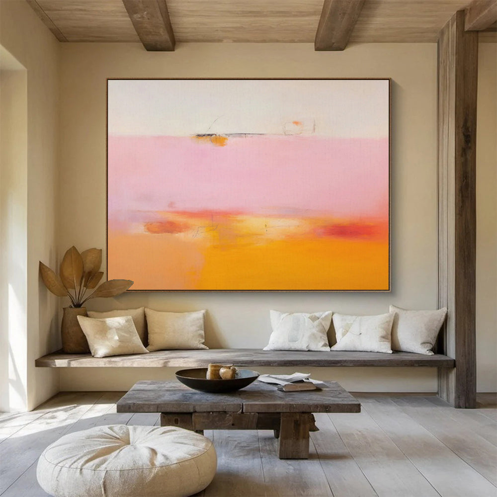 Large-Size Custom Abstract Hand Painting for Underwater Archaeological Excavation Support Vessel Control Room DLZ2860