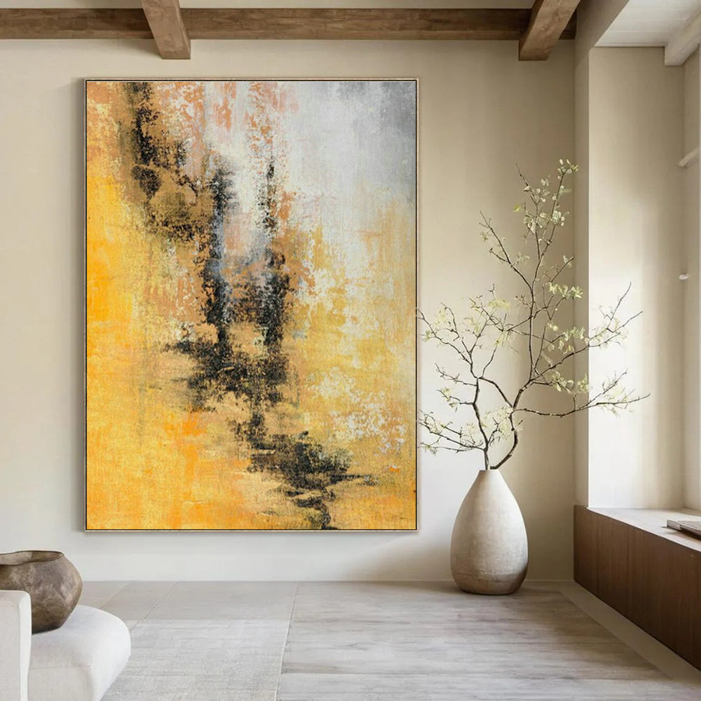 Huge Custom Handmade Abstract Wall Art for Traditional Fan Painting Studios  DLZ0041