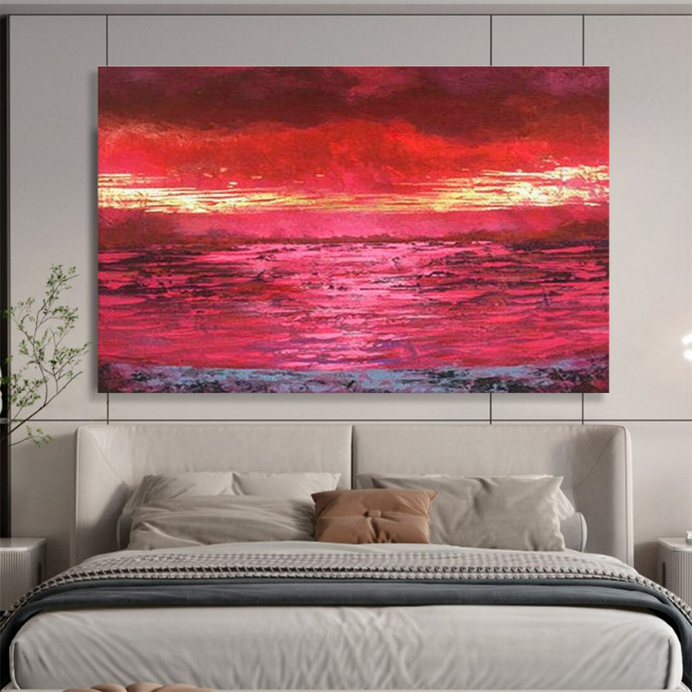 Bespoke Vertical Aquaculture Tower Oversized Abstract Hand-Painted Mural DLZ2575
