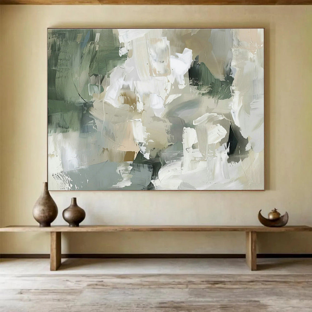 Dynamic Drip Texture Custom Hand-Painted Canvas Art in Industrial Style for Loft Interiors