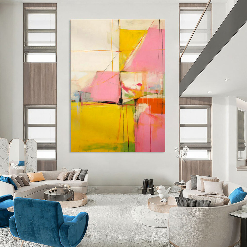 Jumbo Custom Hand-Painted Abstract Wall Art for Artisanal Soap - Making Workshops  DLZ0112