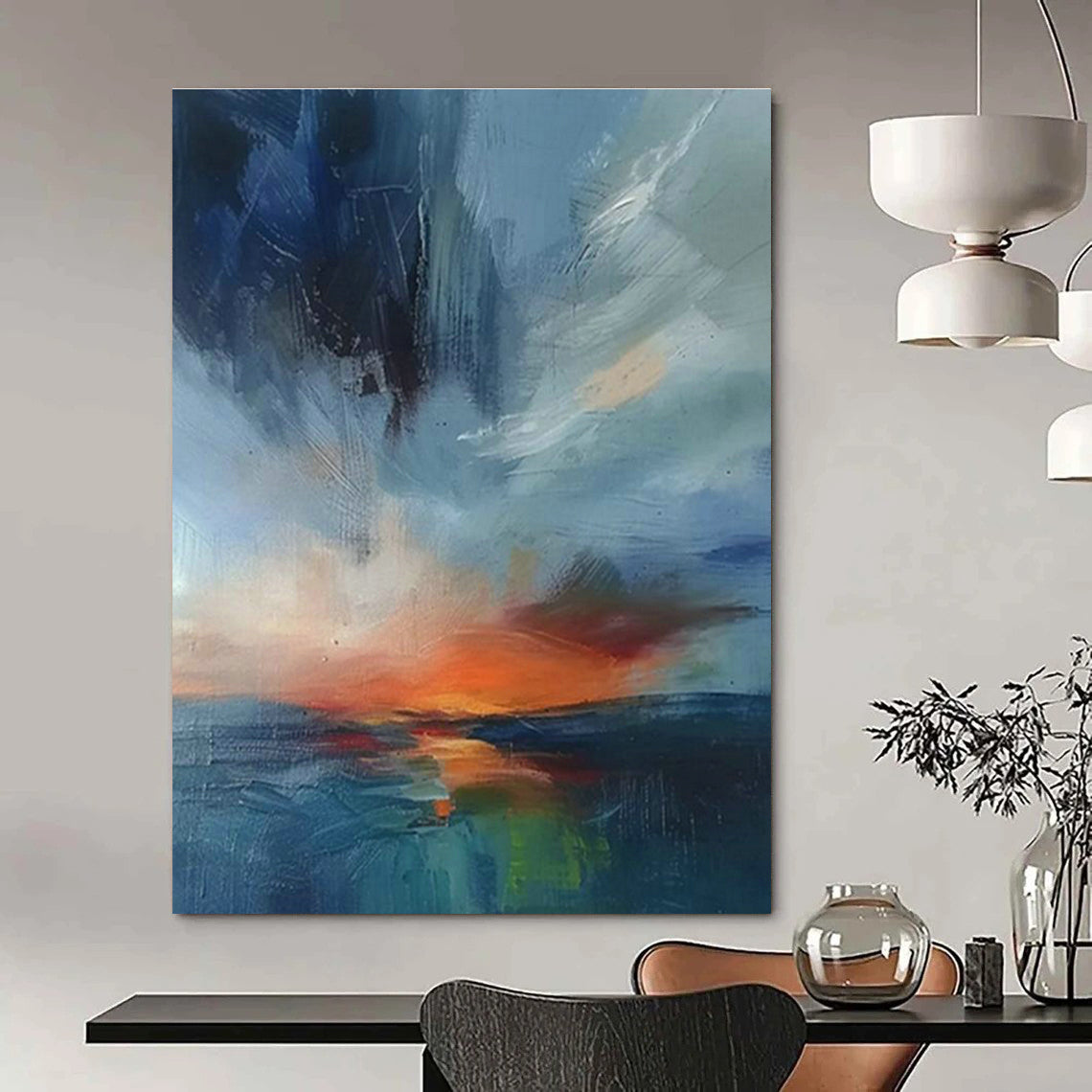 Large-Scale Custom Hand-Painted Abstract Painting - Creative Decoration for Children's Rooms  DLZ0124