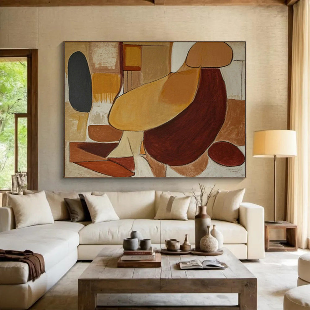 Bespoke Reception Area Oversized Abstract Hand Painting