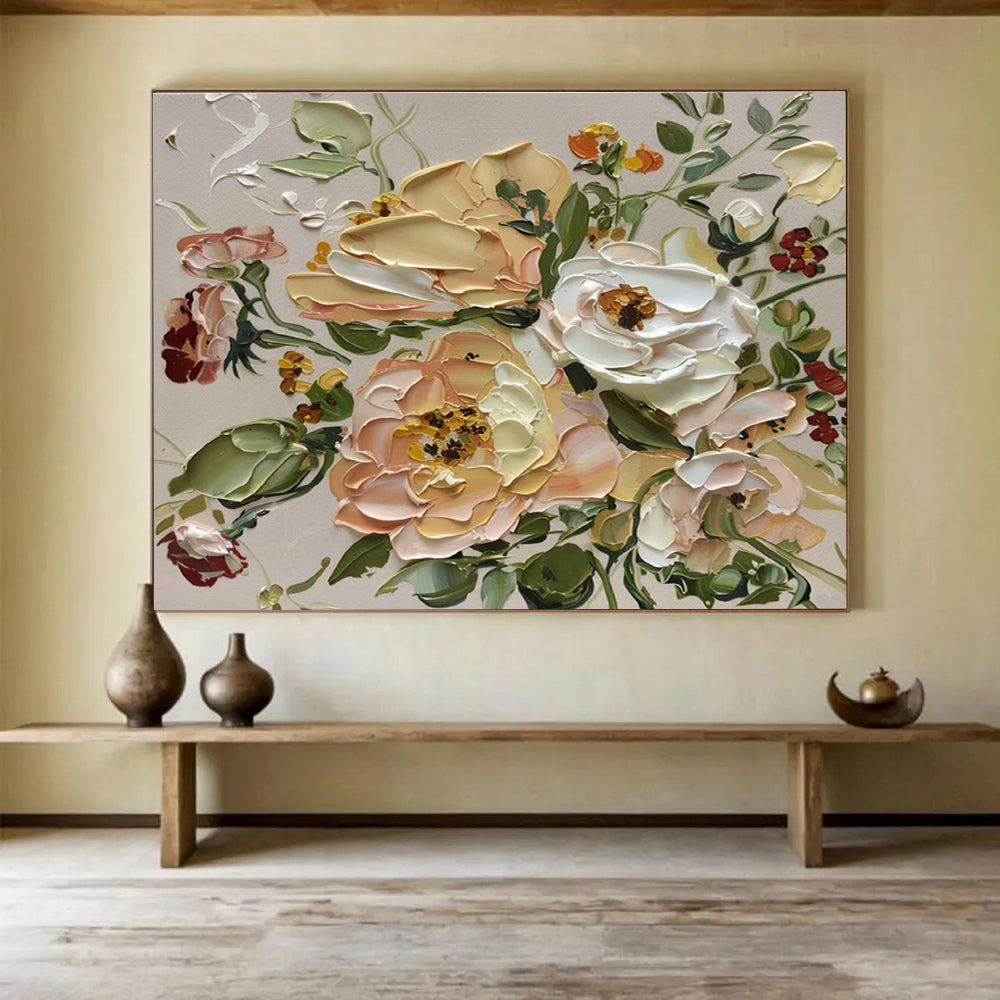 Large-Size Custom Abstract Hand Painting for Urban Vertical Aquaponics Fish - Plant Symbiosis Optimization Facility DLZ3208