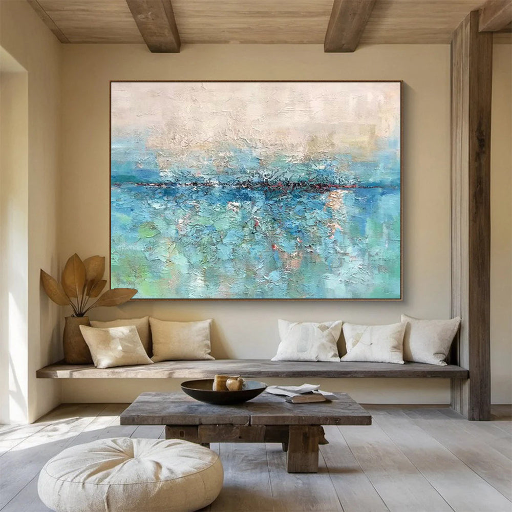 Oversized Custom Hand-Painted Abstract Art for Wedding Venue DLZ2739