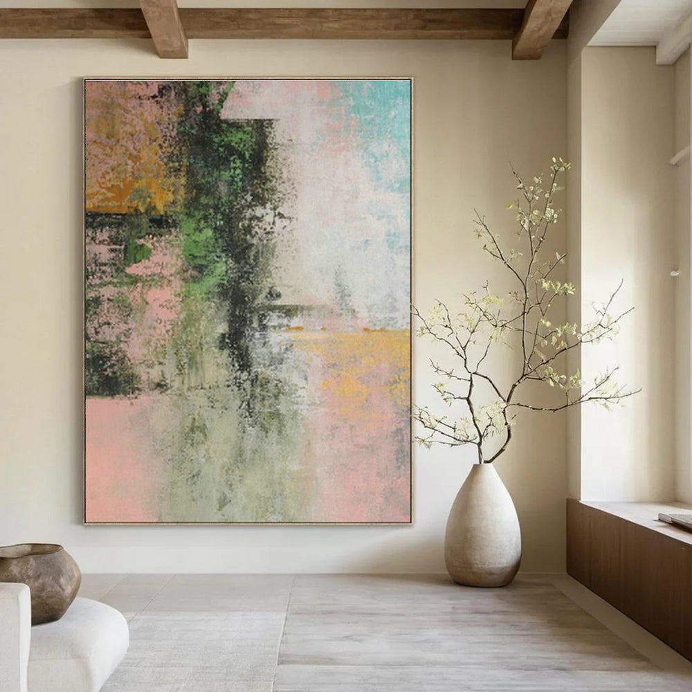 Oversized Custom Handmade Abstract Painting for Traditional Japanese Kimono Ateliers  DLZ0044