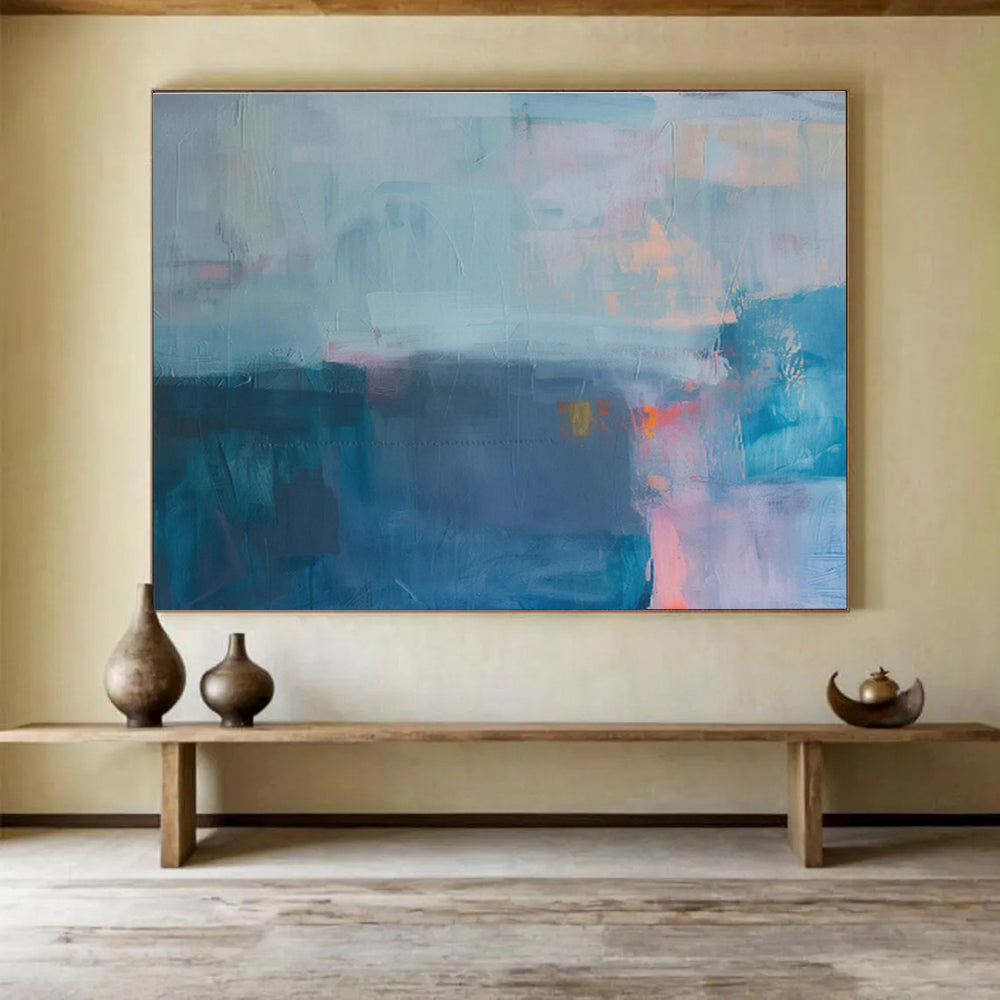 Custom-Made Giant Abstract Hand Painting for Meteorite Impact Crater Research Facility Laboratory DLZ2869