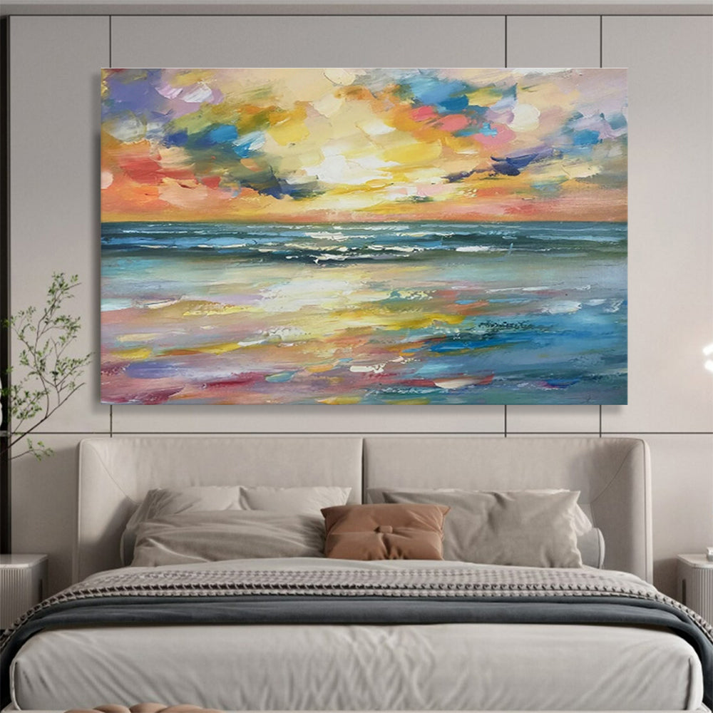Tailored Hockey Arena Giant Abstract Hand-Painted Mural