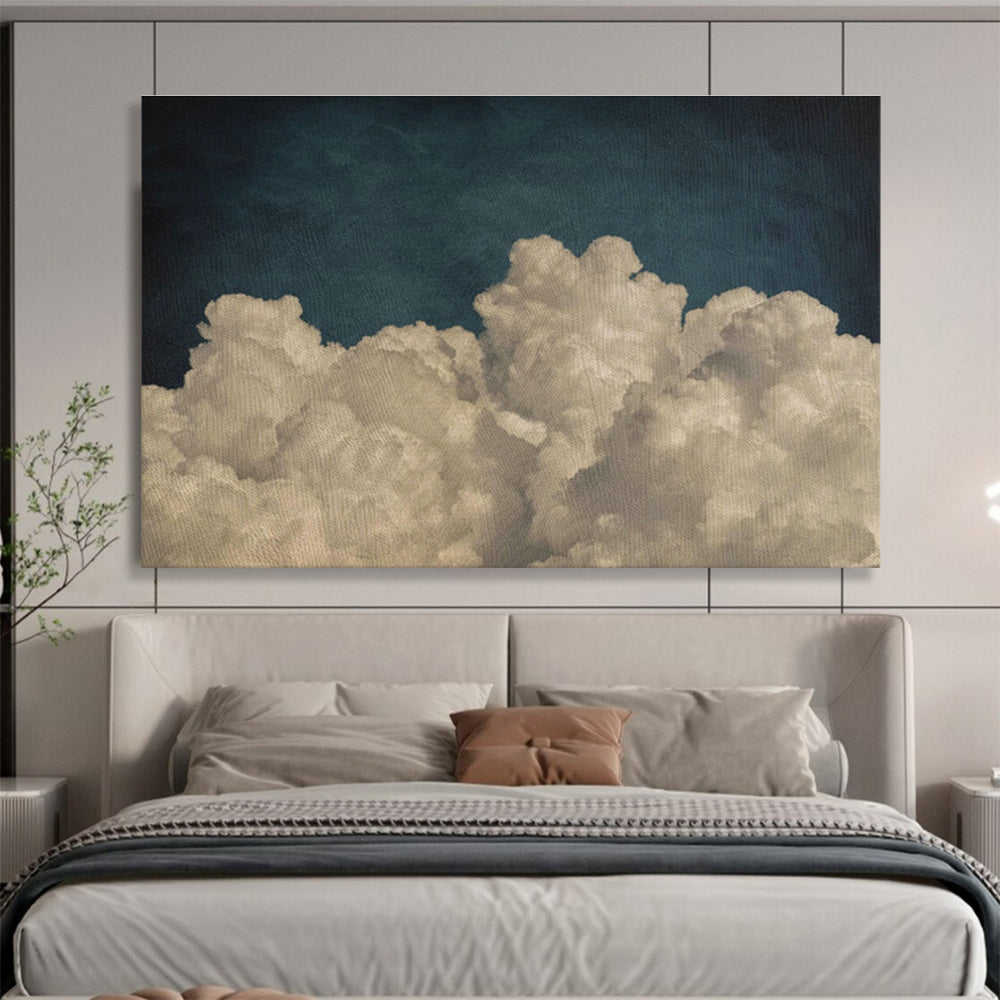 Custom-Made Vertical Farm Large Abstract Hand Painting