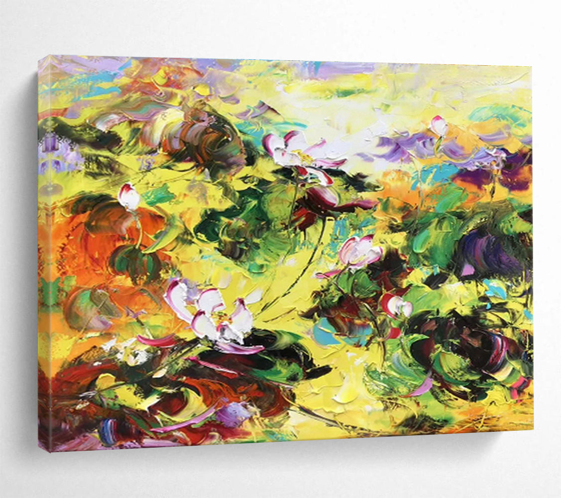 Large Custom Abstract Hand-Painted Art for Underwater Cultural Heritage Expedition Command Center DLZ3019