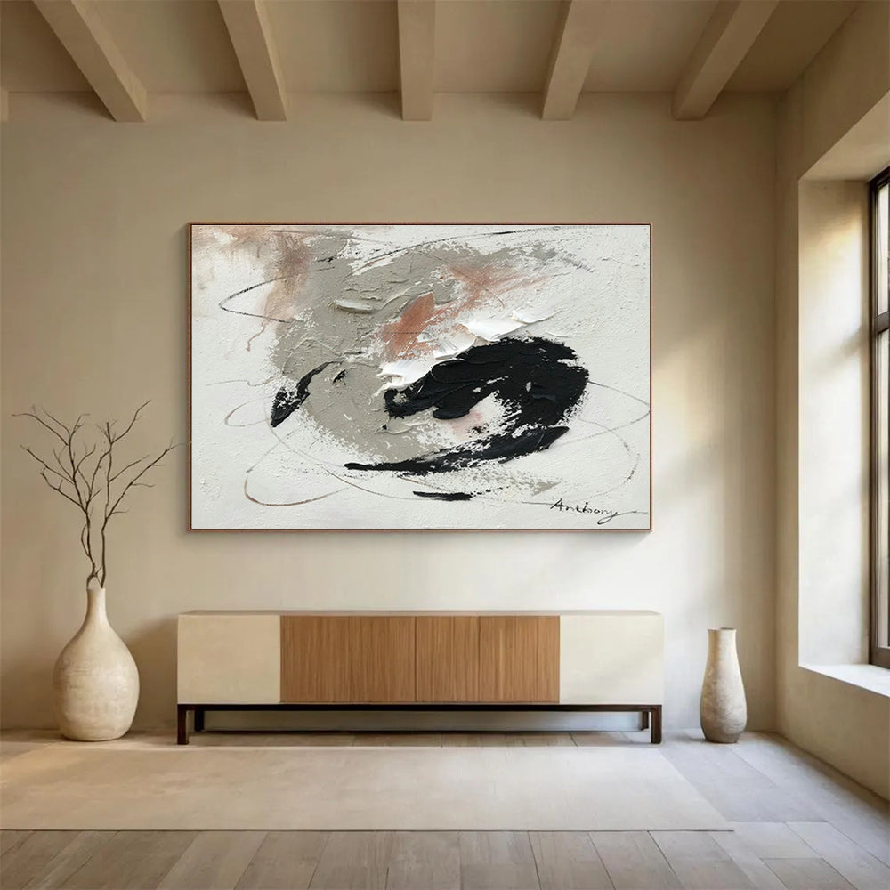 Oversized Custom Hand-Painted Abstract Art for Corridor DLZ2696