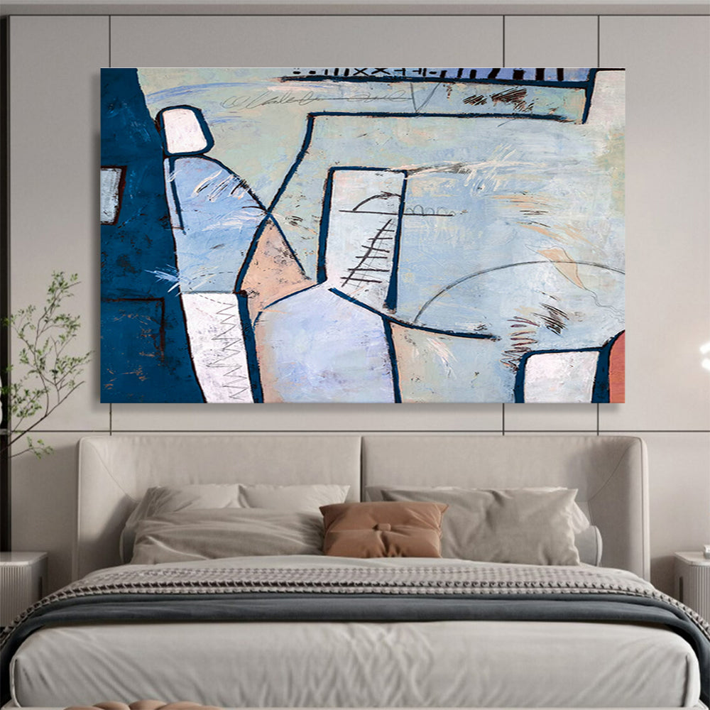 Oversized Custom Abstract Hand Painting for Vertical Waste Recycling Skyscraper DLZ2931