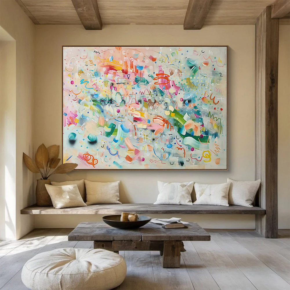Cold Wax Medium Custom Hand-Painted Abstract for Gallery Exhibitions