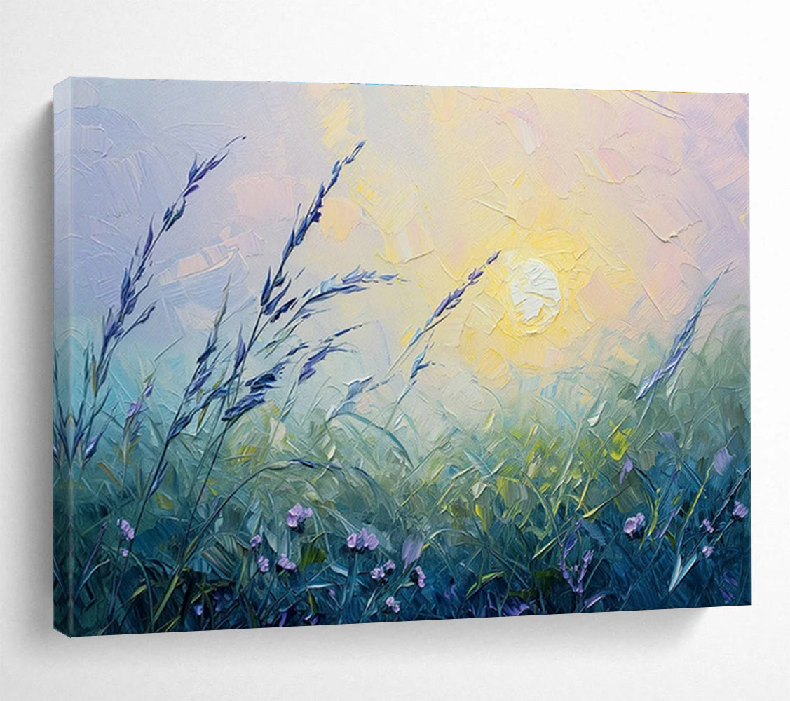 Oversized Custom Abstract Hand Painting for Arctic Tundra Landform Evolution Research Station DLZ3146