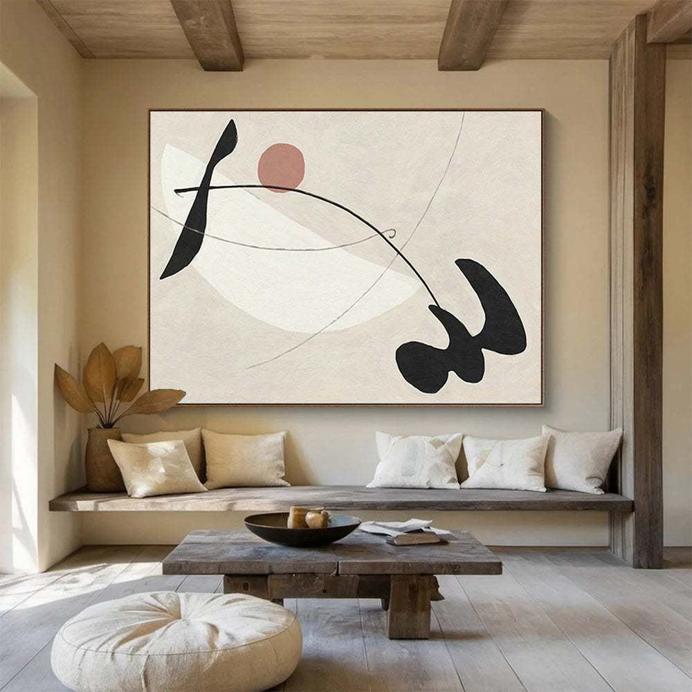 Customized Large Abstract Hand Painting for Underwater Noise Pollution Impact Assessment and Mitigation Project DLZ3122