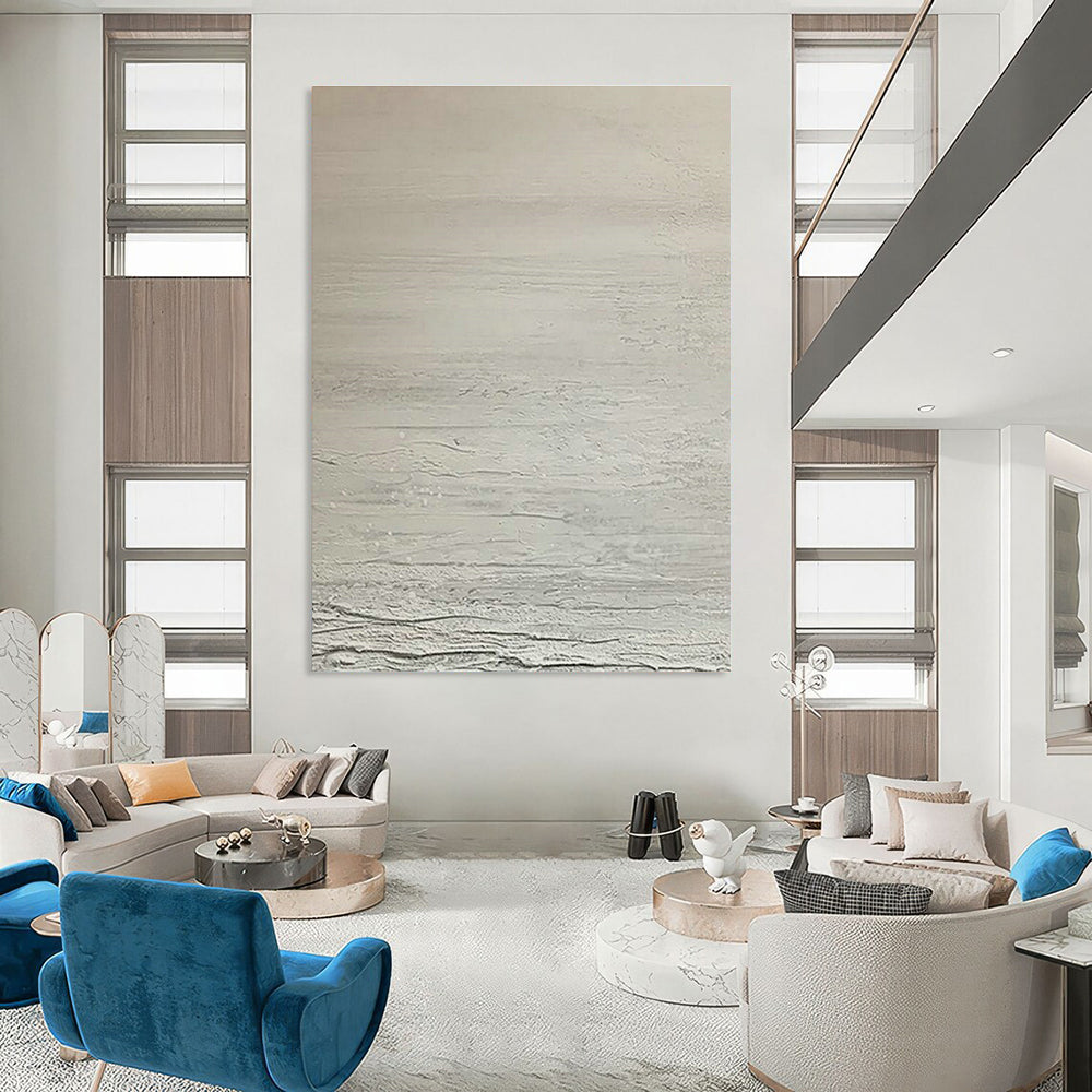Massive Custom Hand-Painted Abstract Canvas - Inviting Decor for Community Kitchens  DLZ0206