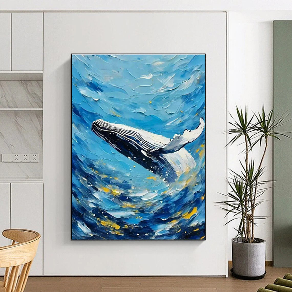 Enormous Custom Hand-Painted Abstract Painting - Artistic Flair for Millinery Fashion Shows  DLZ0292