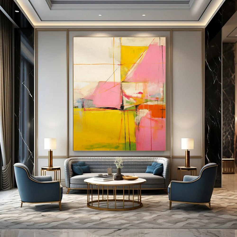 Jumbo Custom Hand-Painted Abstract Wall Art for Artisanal Soap - Making Workshops  DLZ0112