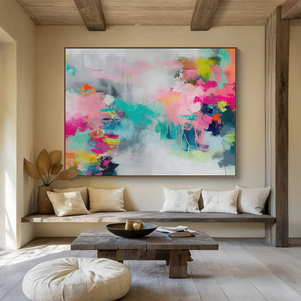 Customized Large Abstract Hand Painting for Mars Habitat Module Fabrication Plant DLZ2859