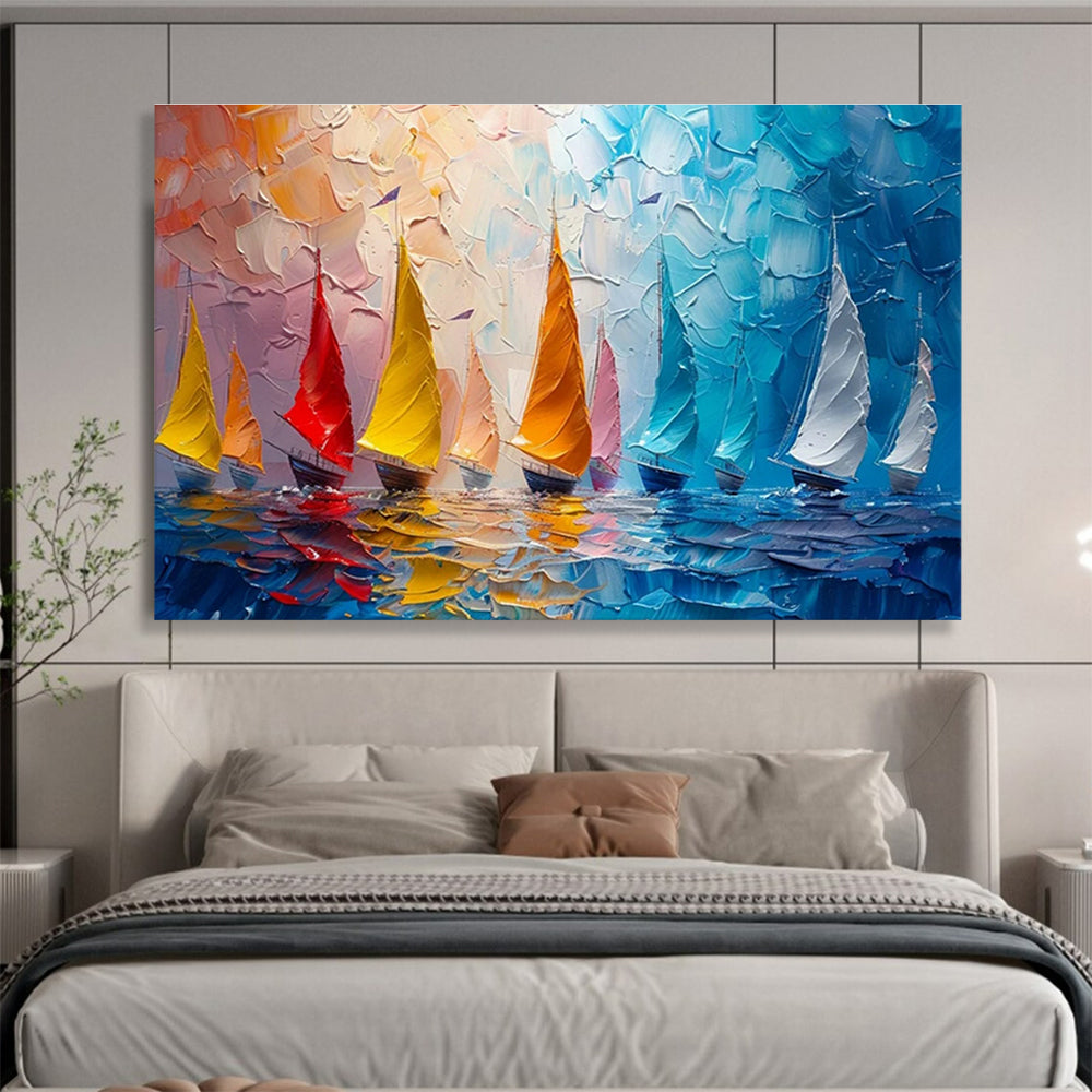 Custom Giant Abstract Hand Painting for Vertical Urban Farming Automated Harvest Sorting and Grading System Development Lab DLZ3184